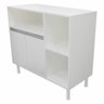 Balcão 2 Portas 100% Mdf P/ Fruteira, Bebedouro, Micro-ondas - 4