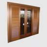 Porta Balcão de Madeira Maciça 2,14x1,60 Cx.14 com Fechadura 6folhas - 1