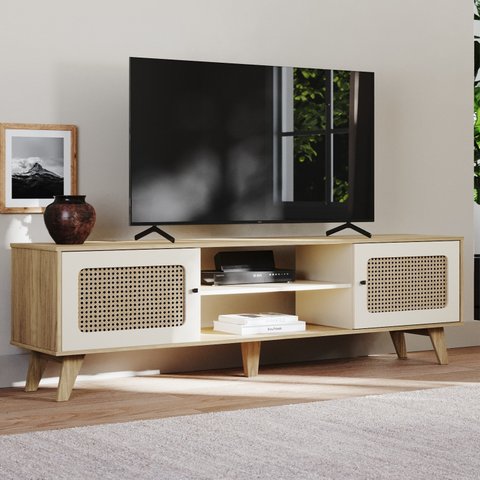 Rack para Tv até 55 Polegadas Erice com 2 Porta e Pés Babus