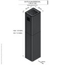 Ver imagem 2 de Duto Especial Preto para Coifa de Ilha 1,4 a 1,6 Metros