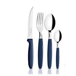 Conjunto De Talheres Inox Tramontina Ipanema 24 Peças - Azul - 23399/191 - 2