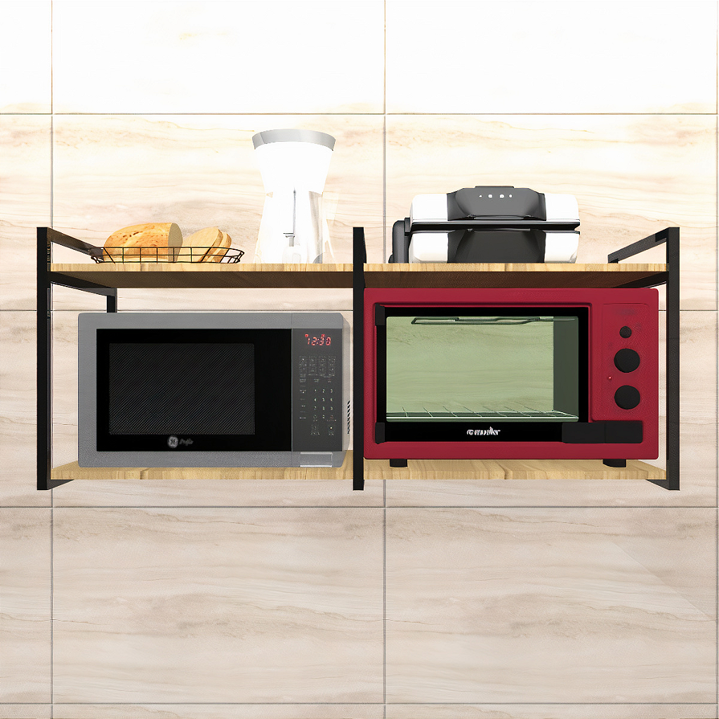 Prateleira Industrial Nicho Para Microondas E Forno | MadeiraMadeira