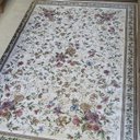 Ver imagem 2 de Tapete Sala Antiderrapante Floral Jasmin 03 Bege 1,00x1,50m