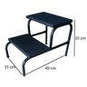 Escada 2 Degraus para Maca e Depilação Medcombo Cor Preto Modelo Estrutura Preta - 2