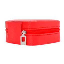 Porta Joias Portátil - Viagem e Estojos com Zíper:rosa Pink - 6