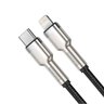 Cabo USB C para iPhone lightning Baseus PD 20W 1 m cafule metal - 3