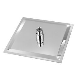 Ducha Chuveiro Quadrado 30x30 Slim Inox Completo C/Desviador - 8