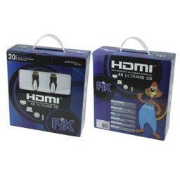 Cabo Hdmi 4k 20 Metros Ultra HD 3d 19 Pinos 1.4 Com Filtro 20m Premium Profissional Pix - 2