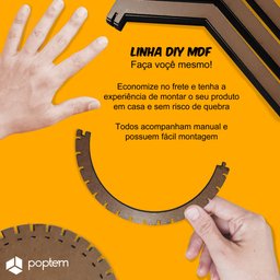 Pendente Mdf Poptem elíptica madeira - 3