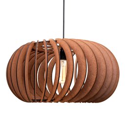 Pendente Mdf Poptem elíptica madeira - 6