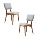 Ver imagem 2 de Conjunto de Sala 6 Cadeiras Liza com Mesa 1,80m - Madeira Tauari Maciça Encosto e Assento Estofados