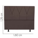 Ver imagem 3 de Cabeceira Estofada Cama Box Queen Jade 160cm Courino:marrom