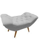 Ver imagem 3 de Recamier Sofá Calçadeira 1 M Realeza:suede Cinza Claro