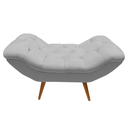 Ver imagem 2 de Recamier Sofá Calçadeira 1 M Realeza:suede Cinza Claro