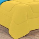 Ver imagem 2 de Edredom Malha 100% Algodão Gran Moratta 1 Peça Casal - Amarelo-azul Turquesa