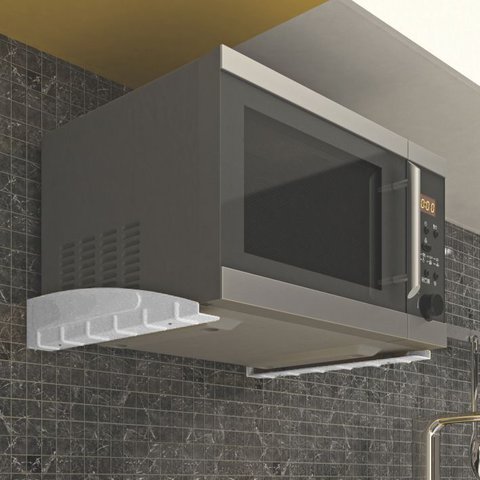 Suporte para Forno Microondas F-Decor Branco Multivisão