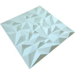 Revestimento De Parede 3d Goede Impress Em Pvc 50x50 Com 12 Peças Cor Branco - 2