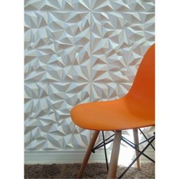 Revestimento De Parede 3d Goede Impress Em Pvc 50x50 Com 12 Peças Cor Branco - 4