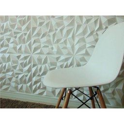 Revestimento De Parede 3d Goede Impress Em Pvc 50x50 Com 12 Peças Cor Branco - 5