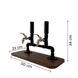Dispenser Dosador Serve Bebidas Drinks Whisky Bar Adega Estilo Industrial Preto Laca - 4