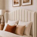 Ver imagem 3 de Cabeceira para Cama Box Estofada Zoe Decorativa Moderna Curva Organica Minimalista Casal 140 cm Padr