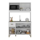 Ver imagem 4 de Cozinha Compacta 120cm 100% MDF 15cm 5 Portas e 1 Gaveta Branco