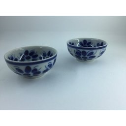 Conjunto de 2 bowls (pequenos) feito e pintado a mão - 1