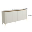 Ver imagem 3 de Balcão Buffet 180cm Porta Lisa 100% Mdf com Pés em Metal