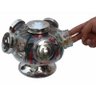 Baleiro giratório de vidro 22cm 5 gomos 250ml bomboniere - 5
