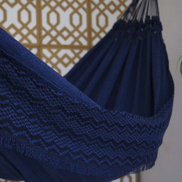Rede de Dormir Jeans Mesclado Azul com Preto - 3
