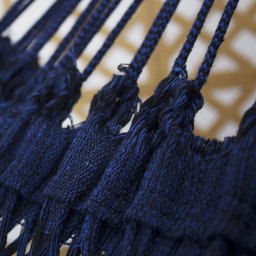 Rede de Dormir Jeans Mesclado Azul com Preto - 2