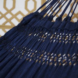Rede de Dormir Jeans Mesclado Azul com Preto - 4