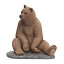 Ver imagem 1 de Escultura Decorativa Urso Grande Sentado na Pedra Mart 29cm:marrom