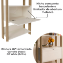 Ver imagem 6 de Mesa Escrivaninha e Estante Livreiro 1p Carvalho Off White Arly