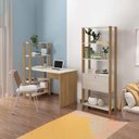 Ver mais imagens de Mesa Escrivaninha e Estante Livreiro 1p Carvalho Off White Arly