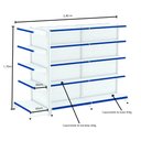 Ver imagem 2 de Kit Gôndola de Centro 01 Inicial + 01 Continuação + 01 Ponta - 1,70m