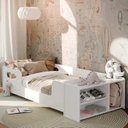 Ver imagem 5 de Cama Infantil Montessoriana com Colchão e Nicho Sapateira Branco