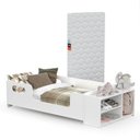 Ver imagem 2 de Cama Infantil Montessoriana com Colchão e Nicho Sapateira Branco