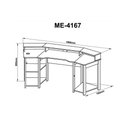Ver imagem 3 de Mesa Computador Gamer Me4167 Preto-azul - Tecno Mobili