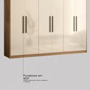 Ver imagem 7 de Guarda-Roupa Casal 6 Portas 2 Gavetas 7 Prateleiras Venice Marrom/Amendola/Off White