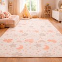 Ver imagem 1 de Tapete Infantil Antiderrapante Borboletas Retangular Era Uma Vez