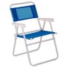 Cadeira De Praia Piscina Dobrável Master Azul Ref 2003Mor - 1