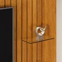 Ver imagem 5 de Estante Home Ripado para TV até 65 Polegadas -3 Gavetas e Nicho com Leds -Rodizio -Carmolar:Naturale