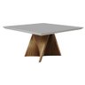 Mesa de Jantar Quadrada Venus 8 Lugares 150x150cm Laqueada com Vidro Madeira Maciça - 1