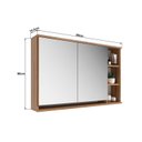 Ver imagem 3 de Armário Espelheira de Banheiro 90cm com 2 Portas Solaris EP400 Yescasa