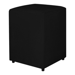 Puff Quadrado Decorativo Corino Preto - Fri Varejo - 2