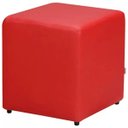 Ver imagem 1 de Puff Quadrado Decorativo Corino Vermelho