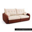 Ver imagem 7 de Sofá Cama Retrátil Napoli Bom Pastor Linho Off / Terra Cota