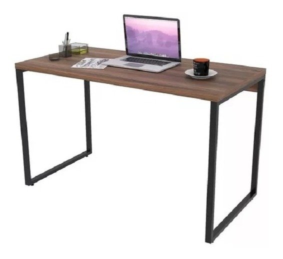 Mesa Para Escritório Office Estilo Industrial 1,20m Kuadra - 2