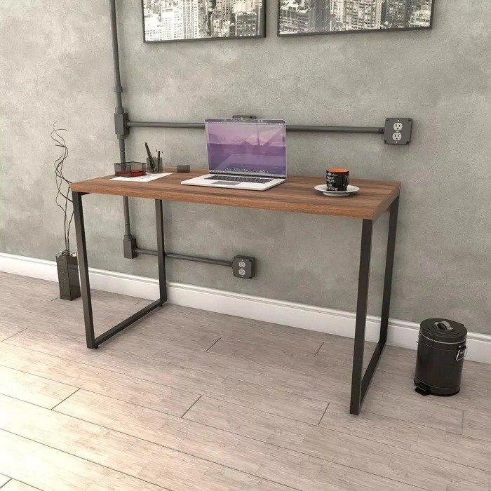 Mesa Para Escritório Office Estilo Industrial 1,20m Kuadra